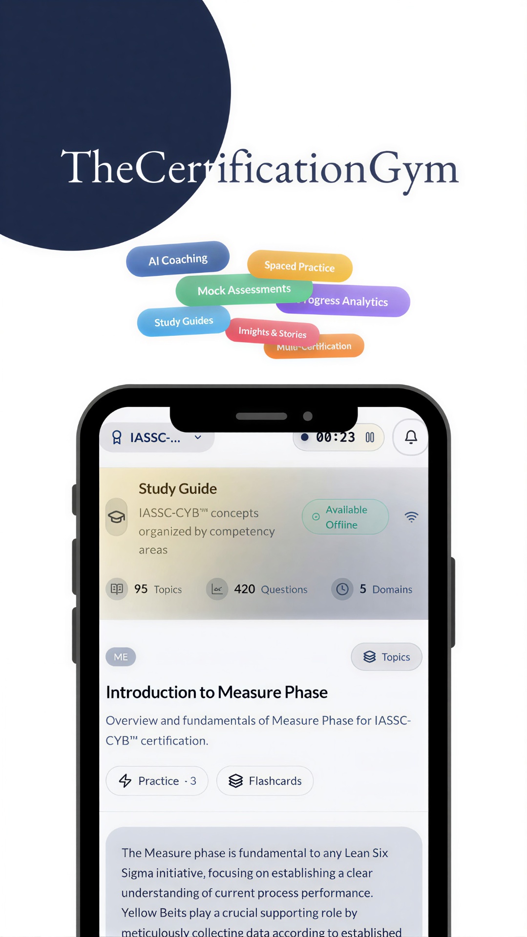 Study guide flow — habit-first, not document-first.